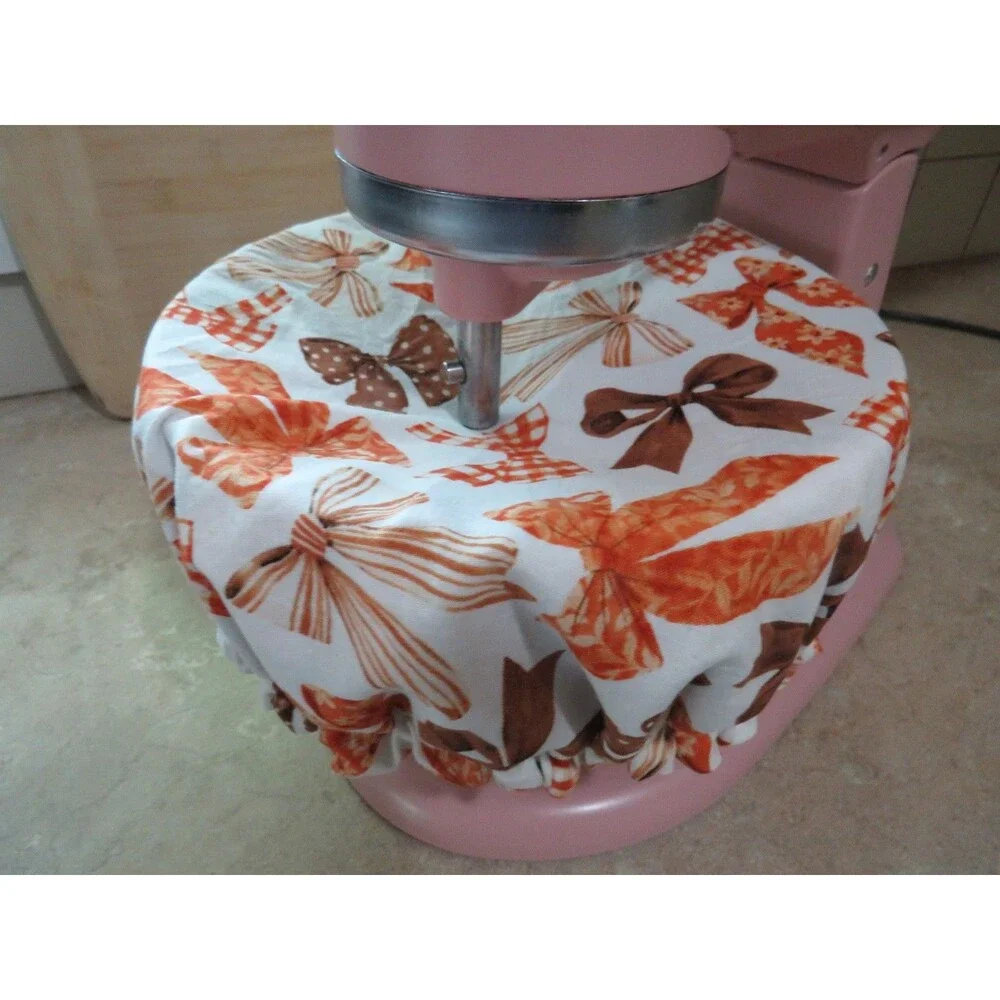Kitchenaid Bowl Cover, Reversible Pumpkins, Fall Bows Mixer Bowl Cover 4.5 QUART